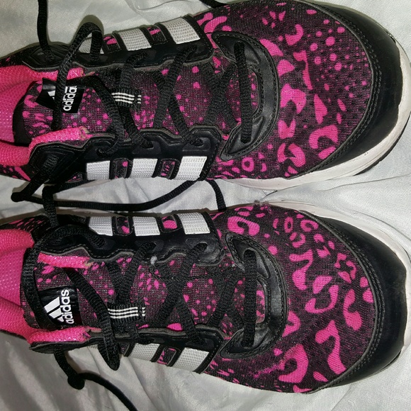 Black and pink Adidas size 10