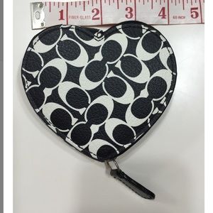 Authentic Heart shaped Coach Change purse.