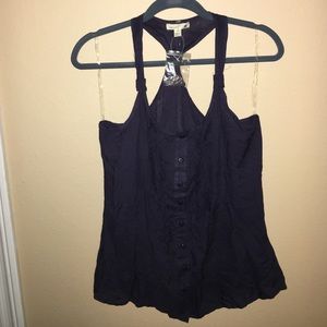 Navy top with Ruffles