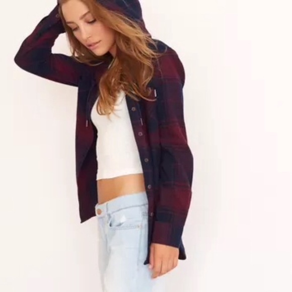 Garage Hooded Boyfriend Flannel