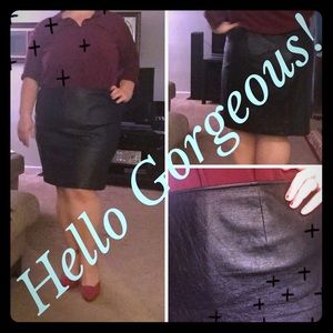 Lane Bryant Sexy Faux Leather Skirt
