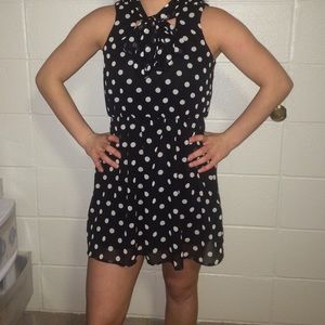 Black and white polka dress