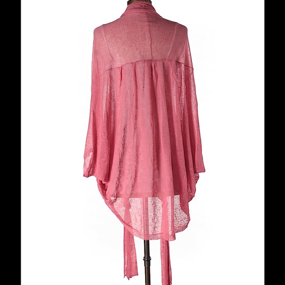 💗Dusty Rose Stylish Linen Bat Wing Cardigan💗 - Picture 3 of 4