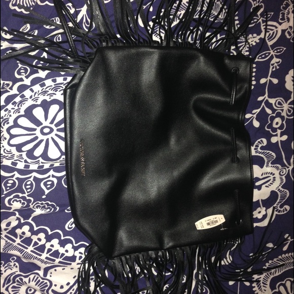 Black leather Victoria Secret bag