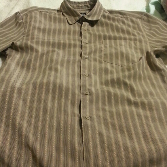 Tan Stripe Short Sleeve Shirt - Picture 1 of 1