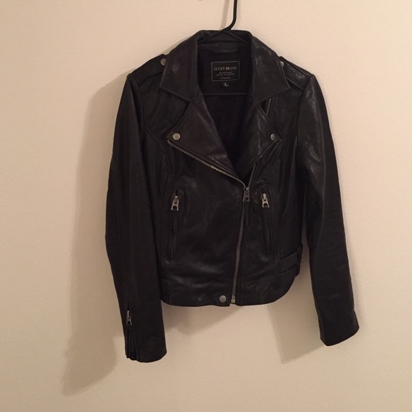 Lucky Brand Leather Moto Jacket