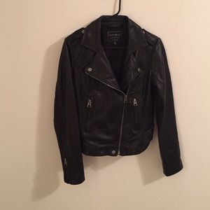 Lucky Brand Leather Moto Jacket