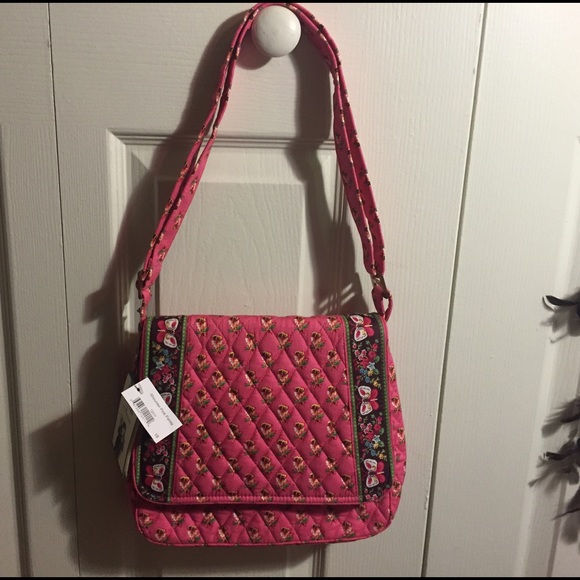 Vera Bradley Pink Pansy Shoulder Bag