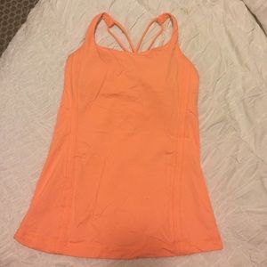 Lululemon Orange Yoga Top, size 6