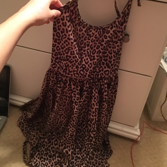 American Apparel Leopard Figure Skater Dress