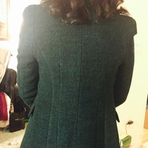 🎉Final Sale🎉Dark green with black wool coat - Picture 3 of 4