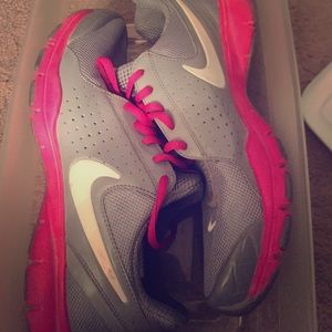 Pink and gray nike