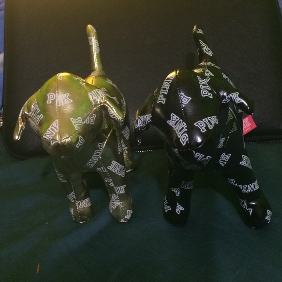 2 PINK Victoria's Secret Mini Dogs
