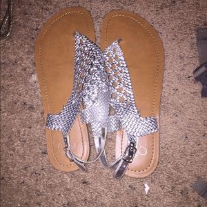 Silver Jessica Simpsons sandals