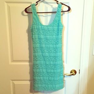 Turquoise mini dress