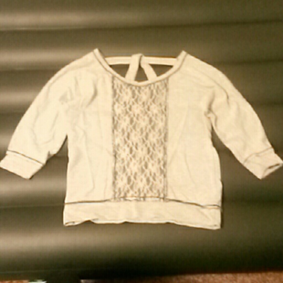 Grey Off the Shoulder 3/4 length  sweater