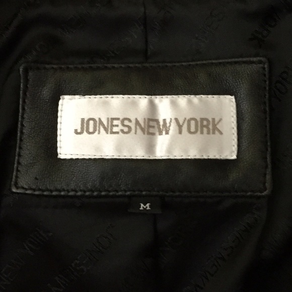 Jones New York Buttery Soft Leather Coat size M - Picture 3 of 4