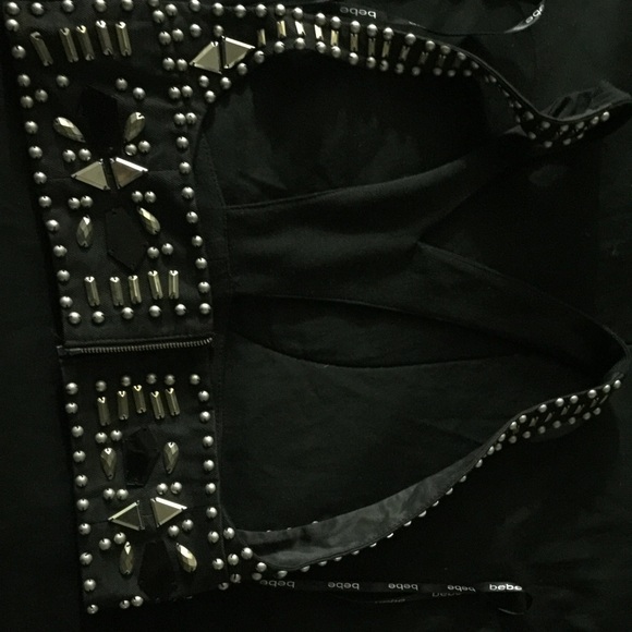 Studded zip up vest