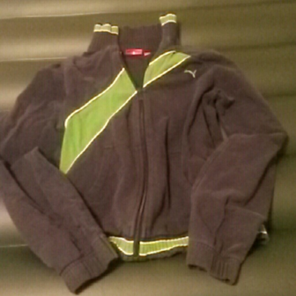 Navy Blue/Green Puma Athletic Jacket