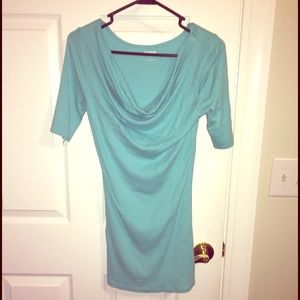 Turquoise sweater dress
