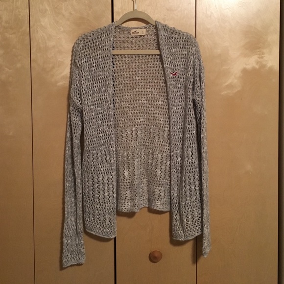 Grey knit cardigan