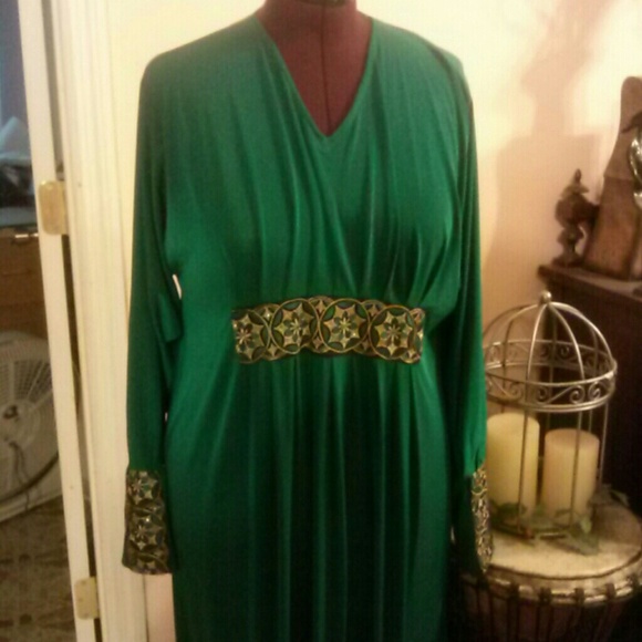 NWoT Emerald Green Abaya Dress