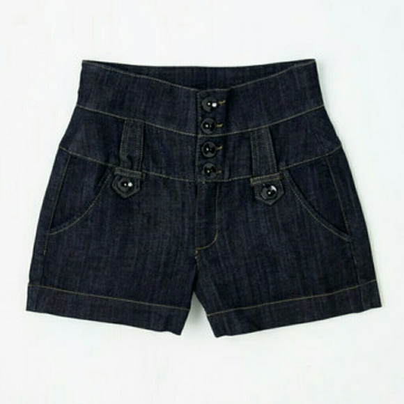 Modcloth Denim High-waisted Pinup Sailor Shorts