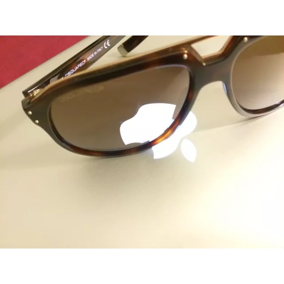 DSQUARED2 Havana/Gold Unisex Aviator Sunglasses main image 4
