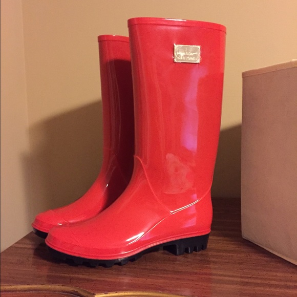 Red rain boots NWOT