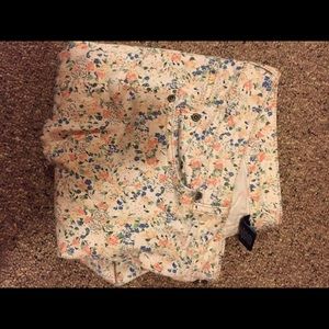 Floral ripped skinny jeans