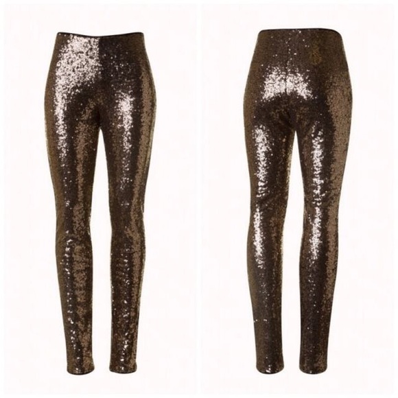 Bronze Sequin leggings NWT - Picture 2 of 2