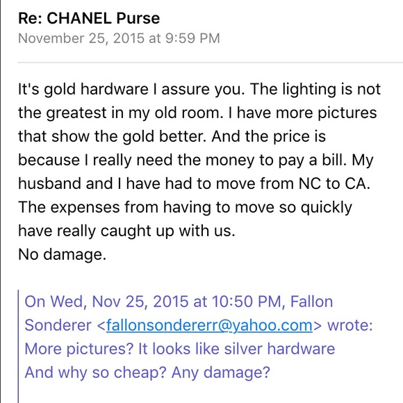 SCAMMER- Chanel classic flap; Chloe benson - Picture 3 of 4