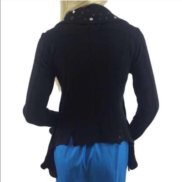 SOLD Free People Studded Draped Ruffle Hem Jacket - Picture 3 of 4