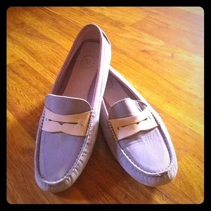 Johnston & Murphy Iris and Lilac penny driver