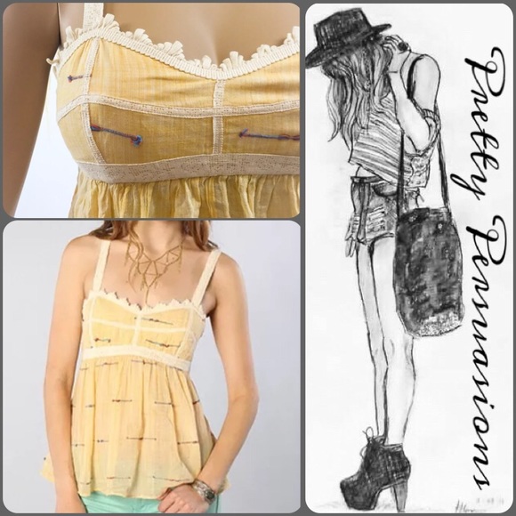 SOLD 🌻NWT Free People Gauzy Cross Back Top - Picture 3 of 4