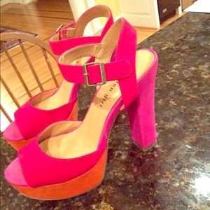 Madden Girl, open toed pumps