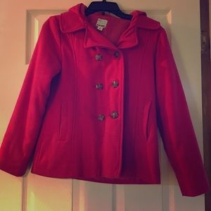 Old Navy Wool Hooded Peacoat
