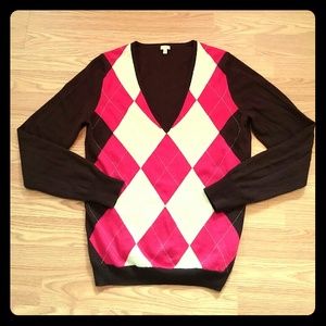 J. CREW Argyle Sweater