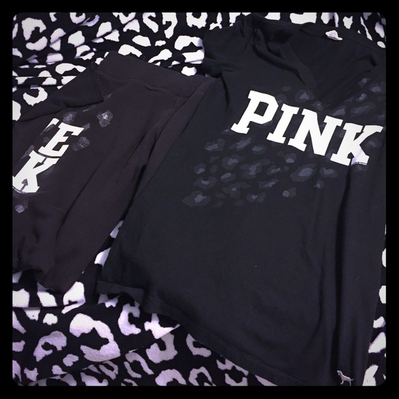 Victoria's Secret Black Leopard/Cheetah set