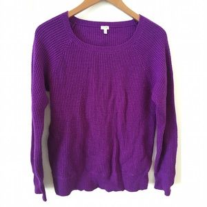 J. Crew purple crew neck sweater