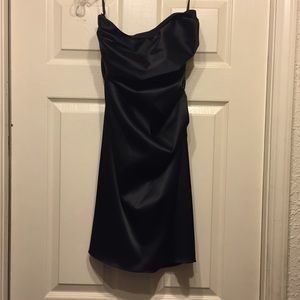 Black strapless dress