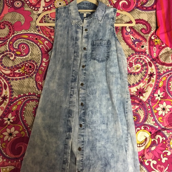 Charlotte Russe denim long dress size XS