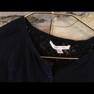 LC Lauren Conrad Sweaters - LC Lauren Conrad back black lace back cardigan LC Lauren Conrad Sweaters - LC Lauren Conrad back black lace back cardigan