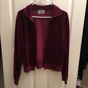 XL Juicy Couture burgundy velour jacket