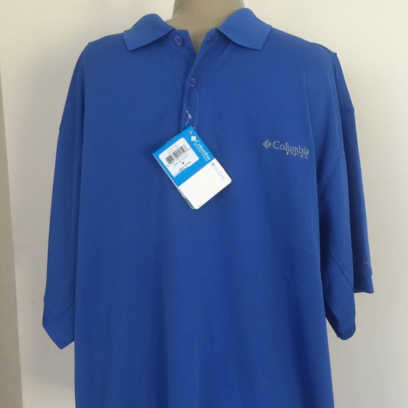 Columbia Men's blue medium short sleeve omni-shade