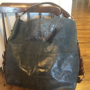 Tano Leather Purse, indigo