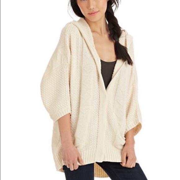 Free People Hooded Washed Out Cardigan