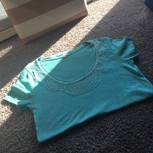 Mint color j crew shirt