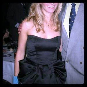 Foley & Corinna satin strapless party dress