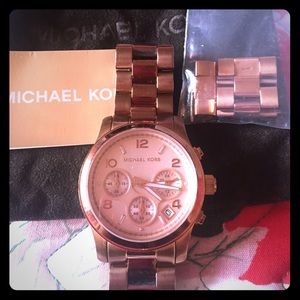 Rose gold MK watch